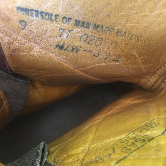 HERMAN SURVIVOR Brown Vintage Steel Toe Insulated Work Boots Mens 9 - Picture 4 of 12